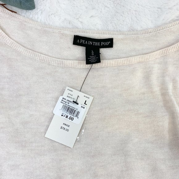 A Pea In The Pod Boat Neck Side Ruched Balloon Long Sleeve Pullover Swea… - Picture 10 of 13